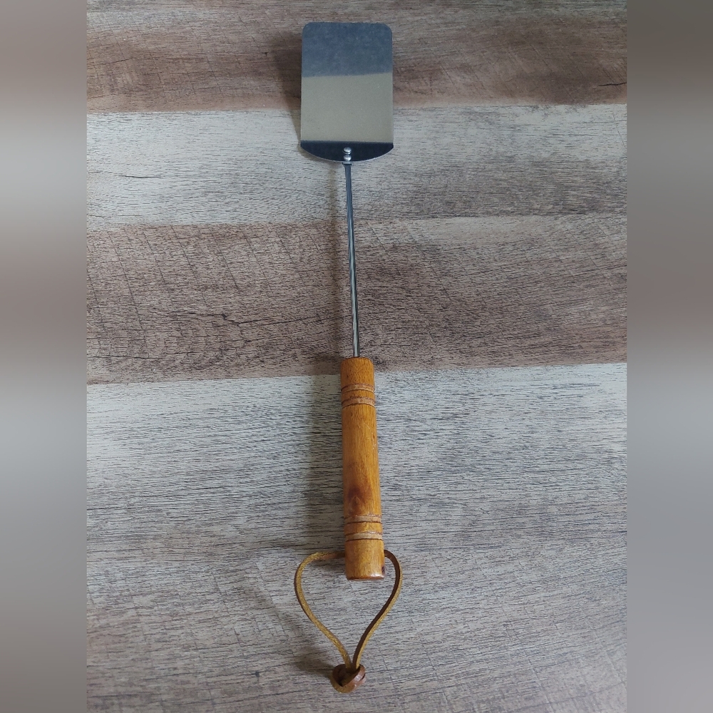 Stainless Steel Spatula Flipper Turner WoodHandle 16.25" Long Made in China